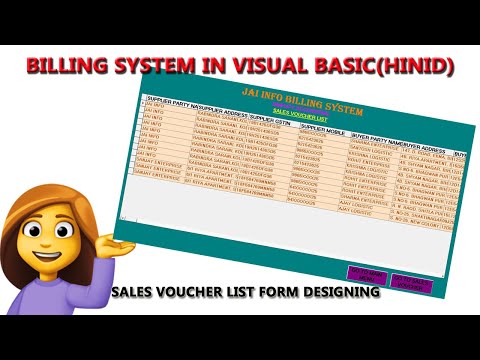 How to Make Billing System in Visual Basic || Design Sales List Form || How to Create billing system