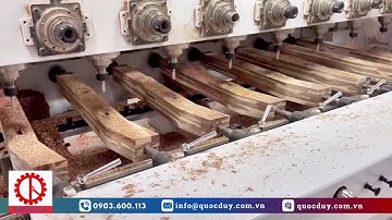 Máy Phay Khoan CNC 8 Trục  32 Dao Làm chân ghế Semac MR8X4SE D1200 | Quốc Duy CNC
