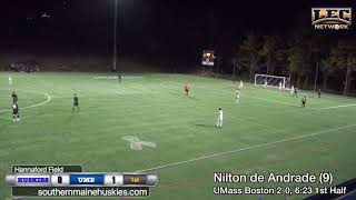 UMass Boston Men's Soccer vs. University of Southern Maine (10/17/19) Highlights