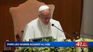 Pope Leo warns of dangers tied to artificial intelligence