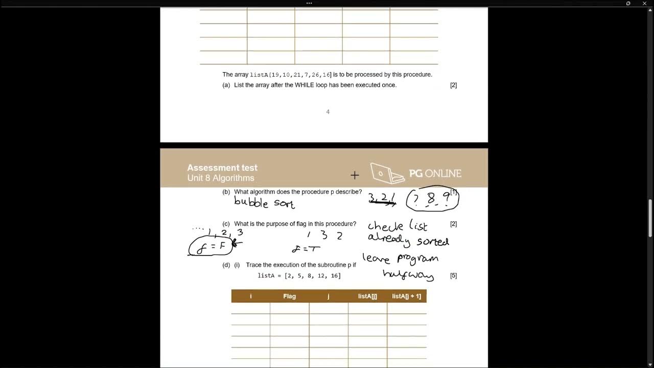 A Level Computer Science - PROCEDURES, TRACE TABLE, PSEUDOCODE - AQA ...