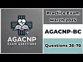 March 2025 | 36-70 Questions | AGACNP-BC | Adult-Gerontology Acute Care Nurse Practitioner