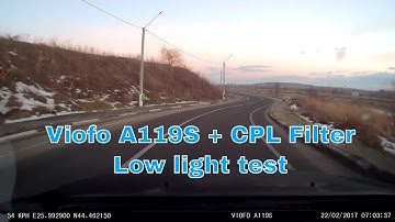 Viofo A119S + CPL Filter Low Light & Morning Test