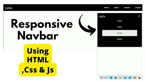 How to create Responsive Navbar with HTML CSS JS in Hindi | Hamburger menu