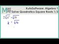 Solving Quadratic Equations with Square Roots