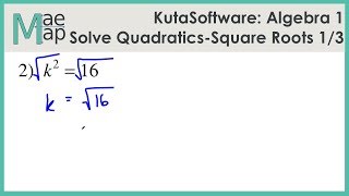 Famous KutaSoftware: Algebra 1- Solving Quadratic With Roots Part 1 Wealth