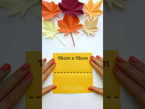Easy Paper Autumn Leaves Diy Origami Leaves Papercraft Autumn Easy Tutorial Hobby Shorts 
