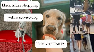 Black Friday Shopping with a Service Dog! *lots of fake service dogs*