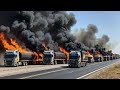Russia Suffers Huge Losses! 4000 Tons of Russian Fuel Convoy Destroyed by US Troops at the Border