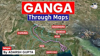 Ganga River System Through Map | Tributaries of Ganga | UPSC Prelims & Mains