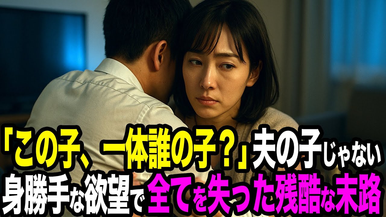 【シタ妻】「この子、一体誰の子？」夫の子じゃない…身勝手な欲望で全てを失った女の、あまりにも残酷な末路【修羅場朗読】