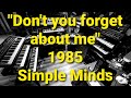 Don't you forget about me...... released 1985