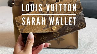 pludselig Døde i verden parade LOUIS VUITTON SARAH WALLET (Reverse Monogram) - YouTube