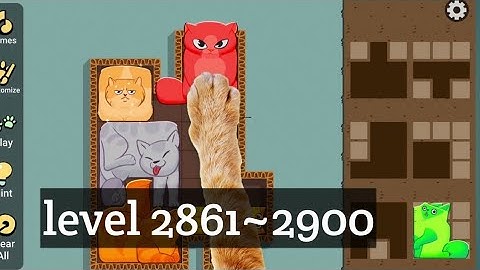 Puzzle Cats - level 2861~2900  Solve 