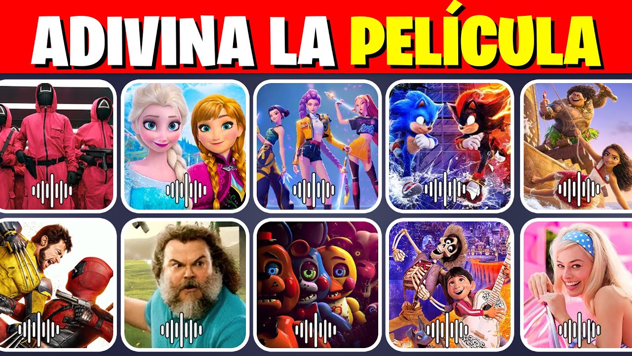 Adivina 20 PELÍCULAS Por La CANCIÓN😀😘Chavo😍Minecraft❤️Merlina🟢Barbie🔴Adivina La Película❤️