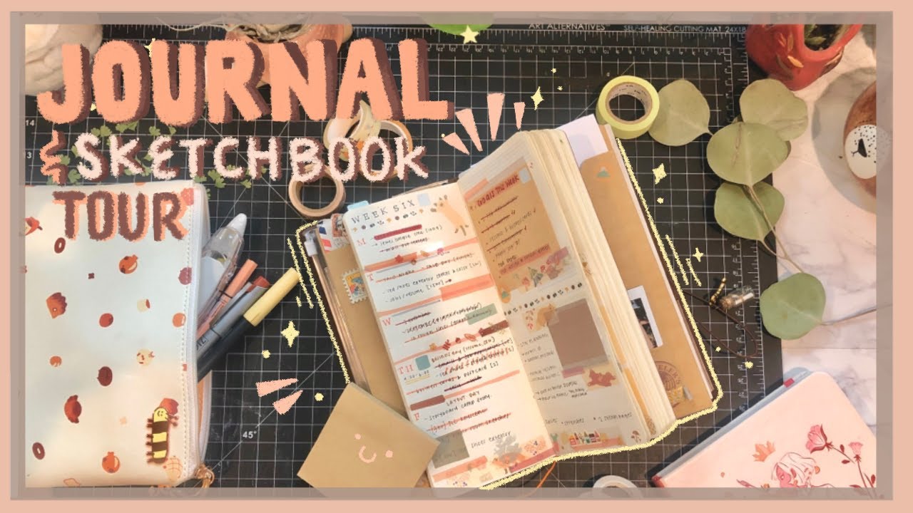 Sketchbook & Journal Tour Pt. 1 ✿// Midori Traveler's Notebook Setup~
