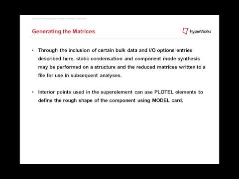 [Radioss] #NVH | “NVH Dynamic Reduction Techniques”