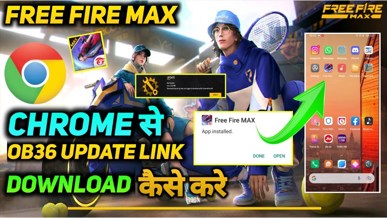Download GOOGLE CHROME SE FREE FIRE MAX OB36 UPDATE KO DOWNLOAD KAISE KAREN HOW TO UPDATE NEW VERSION APK FF