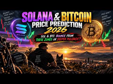Video preview for SOLANA & BITCOIN PRICE PREDICTION 2026 | SOL & BTC BOUNCE FROM THESE ZONES OR DEEPER PULLBACK!?