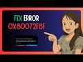 QUICK FIX For "Windows Update Error Code 0x80072f8f" - SOLVED