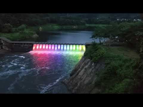 錦秋湖大滝ライトアップ🌈2021.08.18