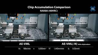 OSG A Brand AE-VML Chip Accumulation Comparison
