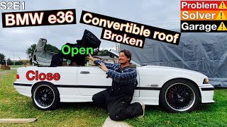 BMW e36. How to open and close a broken convertible roof manually open and close BMW convertible screenshot 3