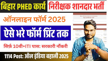 btsc work inspector online form 2025 kaise bhare | how to fill btsc work inspector online form 2025