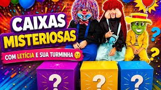 DESAFIO DO BALÃO COM A CAIXAS MISTERIOSAS COM LETÍCIA E SUA TURMINHA 🤭