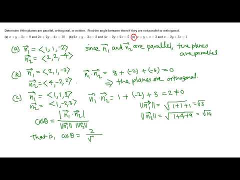 Calc III: Check if the planes are parallel or intersecting