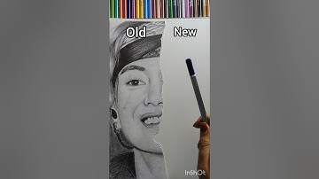 I ruined 😭 my drawing for this...BTS💜 ✨V✨ #shorts #bts #youtubeshorts