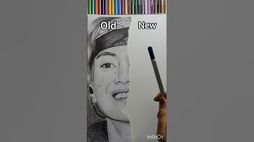 I ruined 😭 my drawing for this...BTS💜 ✨V✨ #shorts #bts #youtubeshorts