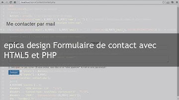 Formulaire de contact HTML5 et PHP