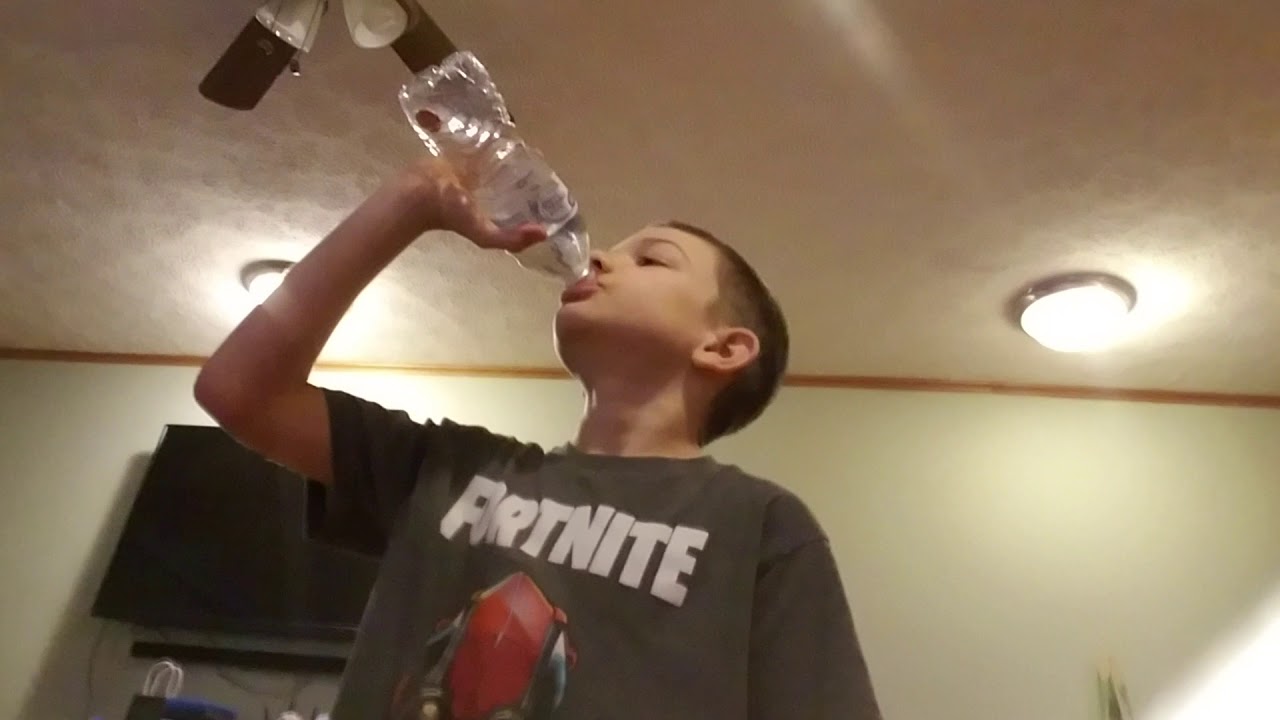 Trying to drink a penny out of a water bottle YouTube