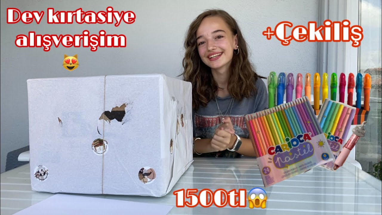 DEV KIRTASİYE ALIŞVERİŞİM+ÇEKİLİŞ😻||1500tl😱