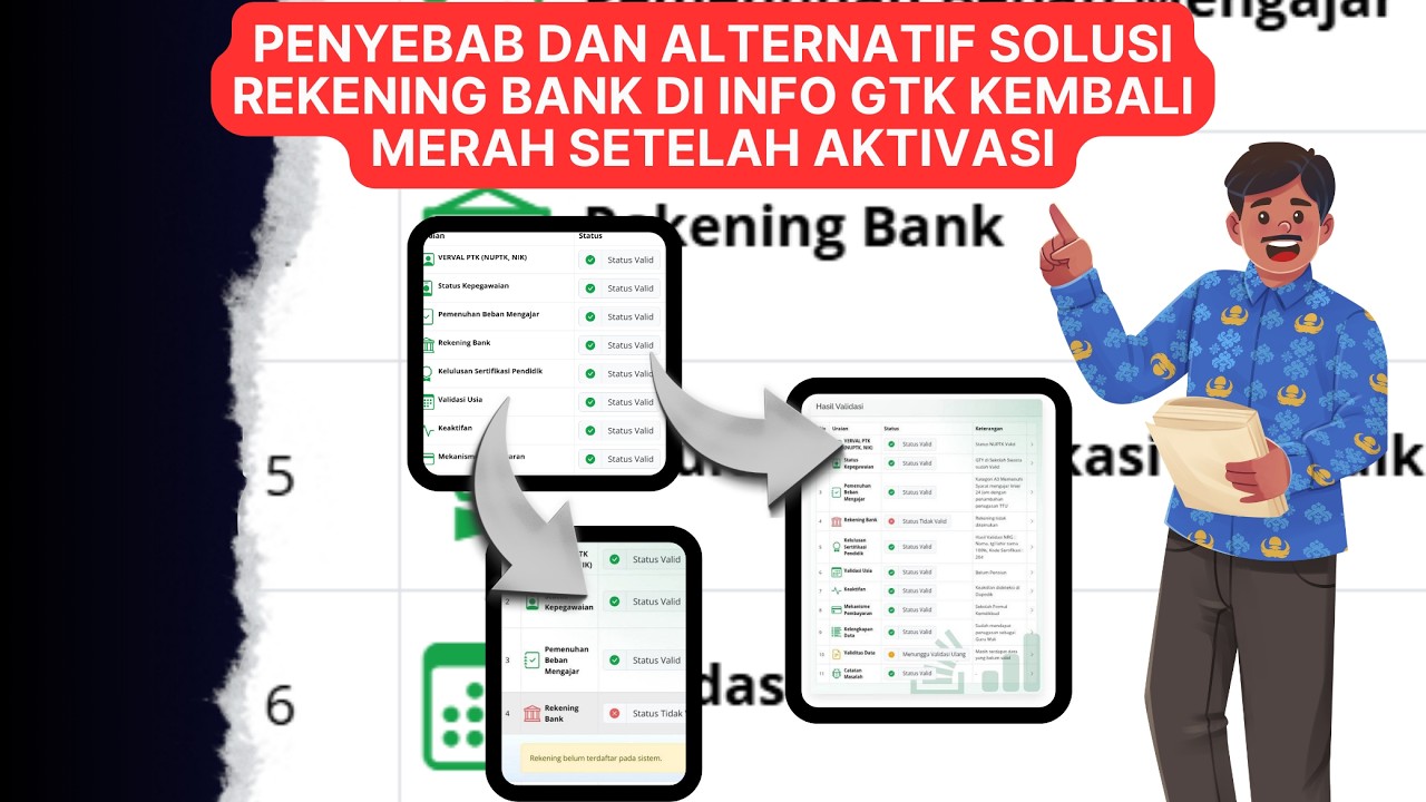 PENYEBAB DAN SOLUSI! REKENING BANK DI INFO GTK KEMBALI MERAH SETELAH AKTIVASI