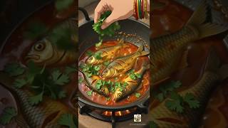 🍚🐟 माँ के हाथ की मछली करी और बारिश का मौसम | Ghibli Indian Look🤤😋