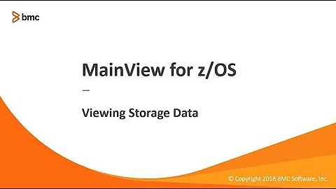 MainView for z/OS - Viewing Storage Data