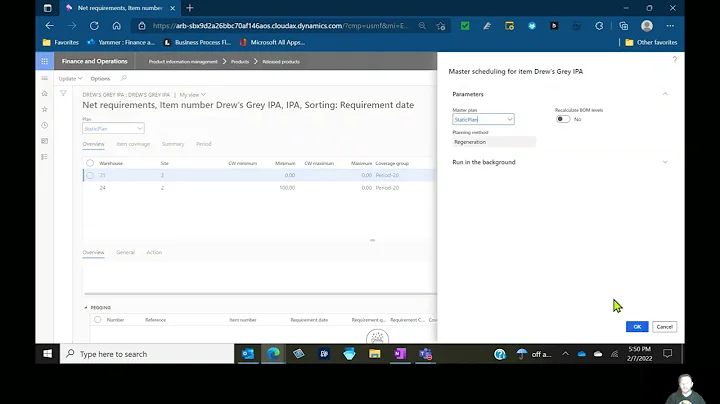 Dynamics Unplugged - Master Planning Coverage Groups
