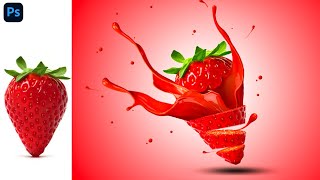 Strawberry Fruit Slice Photo Manipulation| Photoshop Tutorial
