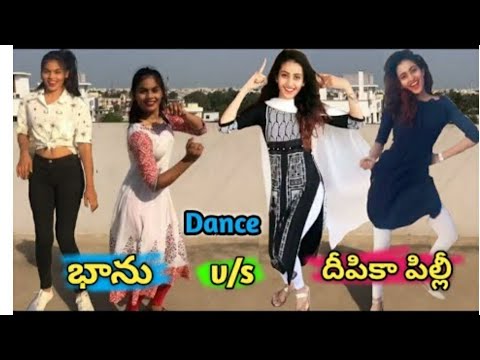 Bhanu vs Deepika pilli dance performance  Bhanu tiktok  Deepika pilli tiktok  Telugu dubs video