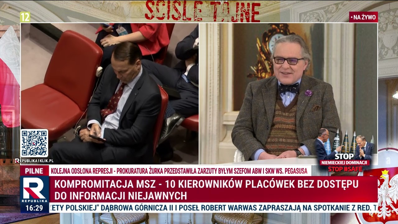 LUDZIE SIKORSKIEGO bez poświadczeń bezpieczeństwa? Służby alarmują! | Republika Dzień