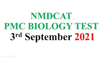 3rd September Biology , #NMDCAT, #PMC, #TEPS, #Answer Key