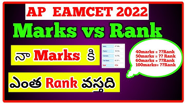 ap eamcet Marks vs Rank|ap eamcet 2022 Marks vs Rank|eamcet marks vs Rank 2022