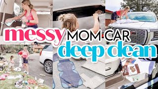 SPRING CLEANING MY CAR | HUGE CAR CLEAN OUT | MOM OF 4 MESSY CAR | CLEAN WITH ME 2021