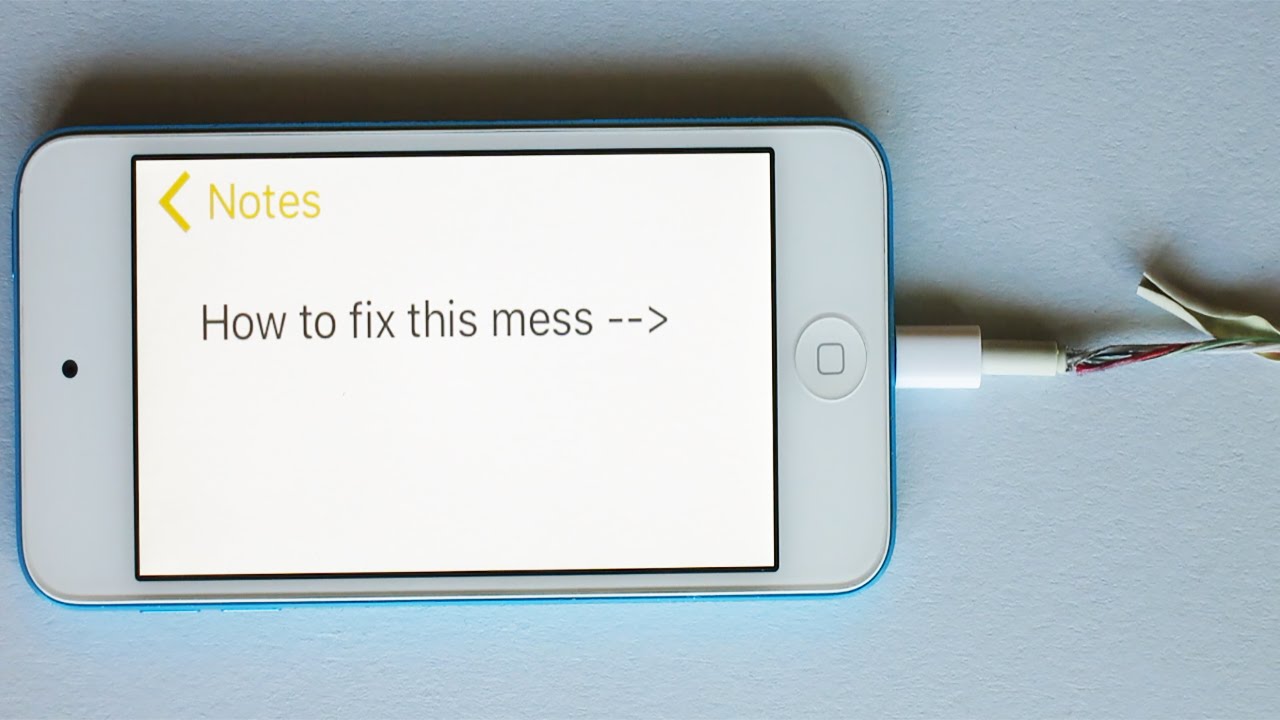 How to Fix a broken iPhone cable YouTube