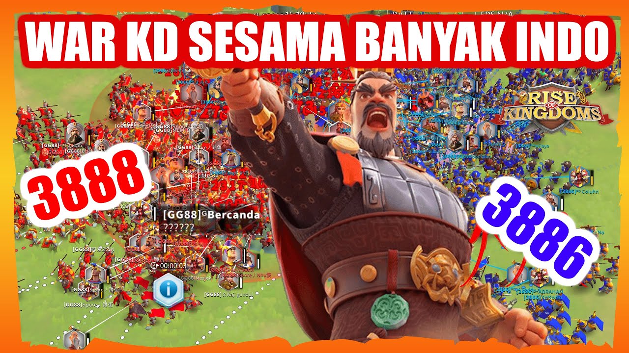 WAR SESAMA KINGDOM RAMAI INDO 3888 VS 3886 DARK ALTAR KVK SEASON 1 ROK !!