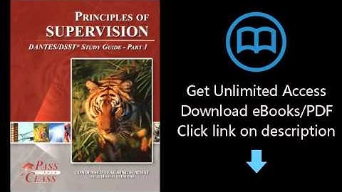 Download Principles of Supervision DANTES / DSST Test Study Guide - Pass Your Class - Part 1 PDF