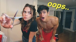 CUTTING MY BOYFRIEND'S HAIR! | Summer Mckeen