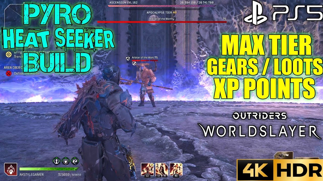 Plaza of The Worthy AP Pyro Heatseeker Build OUTRIDERS WORLDSLAYER ...